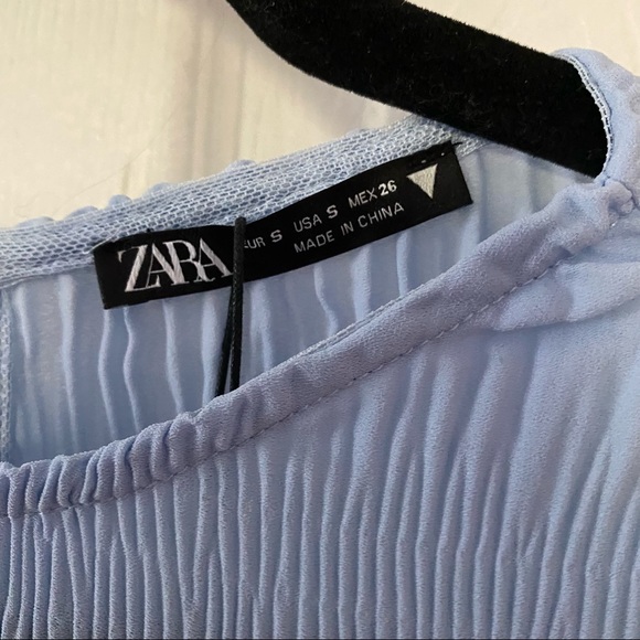 ZARA Pleated Crocheted Dress S NWT - Picture 4 of 10